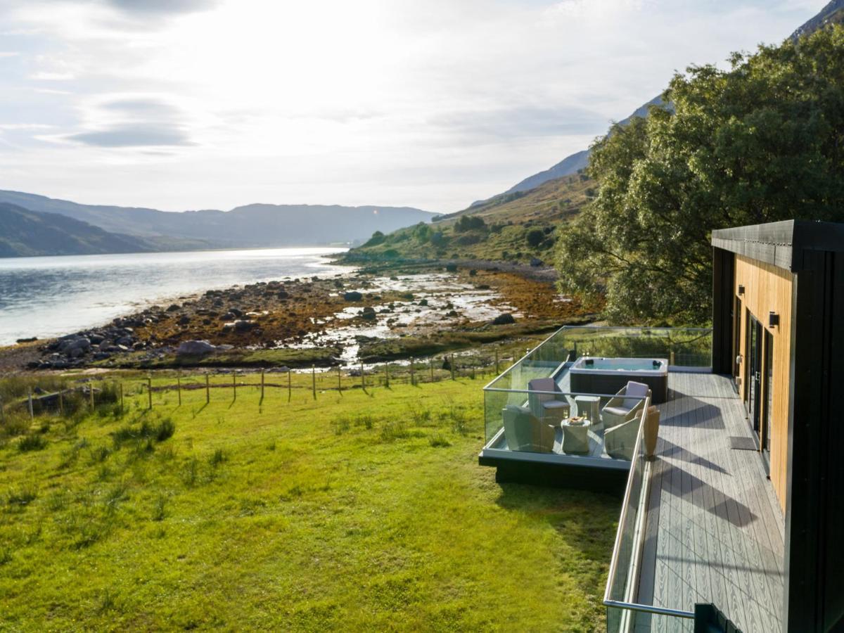 Birches Lodge With Hot Tub Dundonnell Extérieur photo